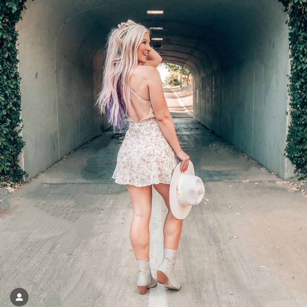 Floral Backless Dress Skort